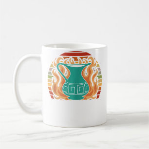 Taza De Café Cerámica de Escultura en Horno Retro Vintage