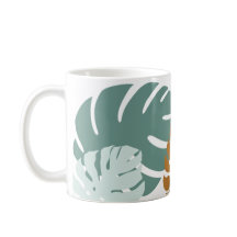 Cerámica de hoja tropical 11 oz Mug