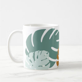 Taza De Café Cerámica de hoja tropical 11 oz Mug