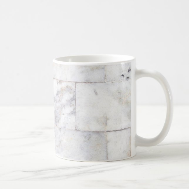 Taza De Café cerámica de mármol blanco y marrón (Derecha)