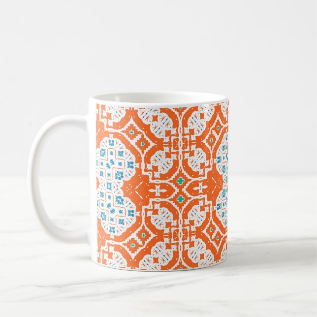 Taza De Café Cerámica de talavera mexicana antigua. Sin inconve (Izquierda)