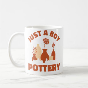 Taza De Café Cerámica Divertida Solo Un Niño Que Ama La Alfarer