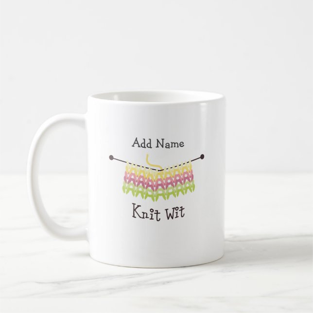 Taza De Café ¡Cerámica Knit Wit! (Izquierda)
