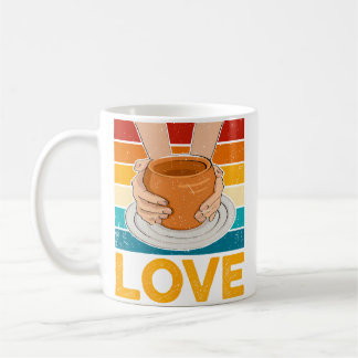 Taza De Café Ceramics Artist - Love Pottery Retro Clay Pottery