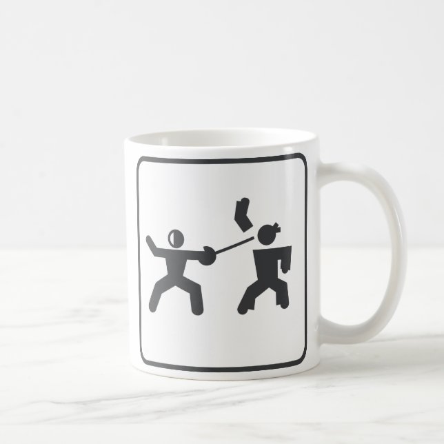 Taza De Café Cercado contra karate (Derecha)