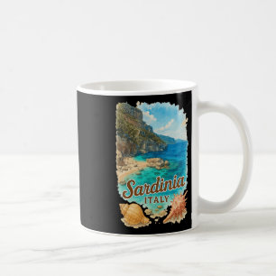Taza De Café Cerdeña Italia Acuarela Playa Viaje Recuerdo 