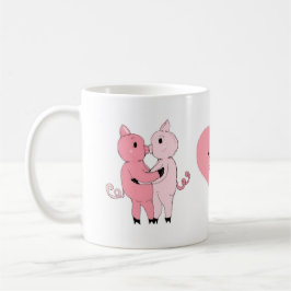 Taza De Café Cerditos besándose