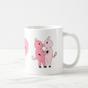 Taza De Café Cerditos besándose