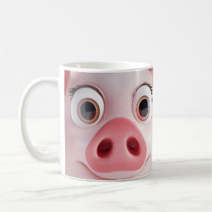 Taza De Café Cerdo Cerdo Rosa Nariz Cara Animal