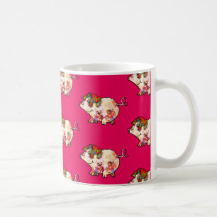 Taza De Café Cerdo cósmico del amor de Litte