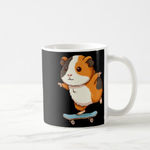 Taza De Café Cerdo de Guinea Divertido Patinador Monopatín Bail