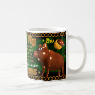 Taza De Café Cerdo de madera 1935, zodiaco de 1995 chinos