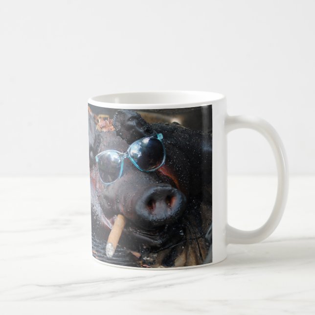 Taza De Café Cerdo del material de primera (Derecha)