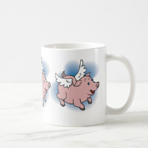 Taza De Café Cerdo del vuelo
