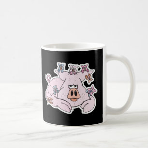 Taza De Café Cerdo divertido con cerditos bebés