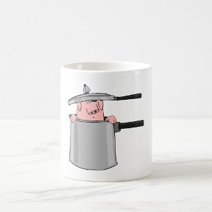 Taza De Café Cerdo en una olla