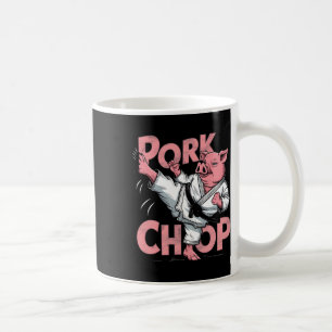 Taza De Café Cerdo Karate Chuletón de Cerdo Chistoso Cerdo Jaba