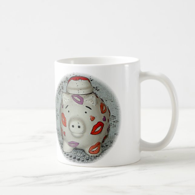 Taza De Café Cerdo labial Adorable (Derecha)