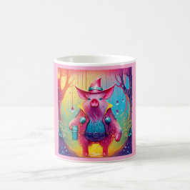 Taza De Café Cerdo Rosa El Vaquero