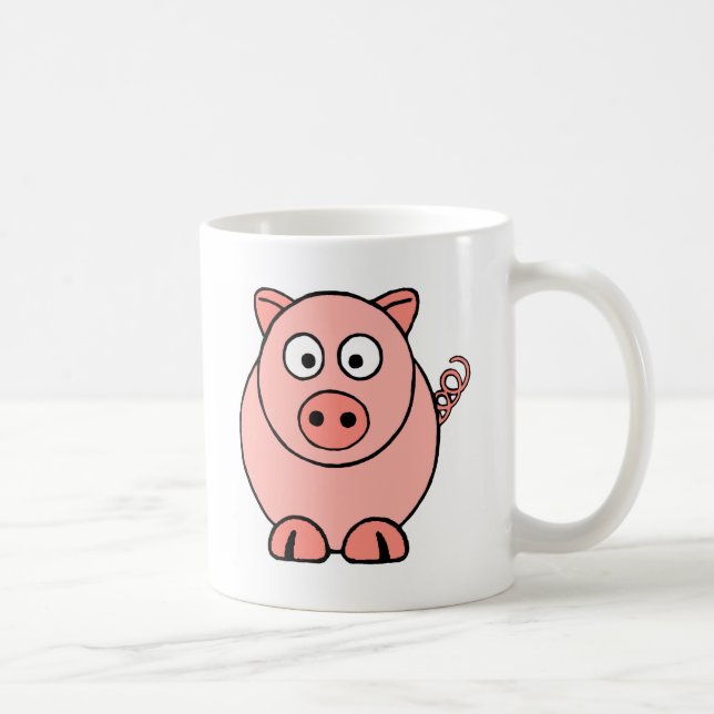 Taza De Café Cerdo rosado (Derecha)
