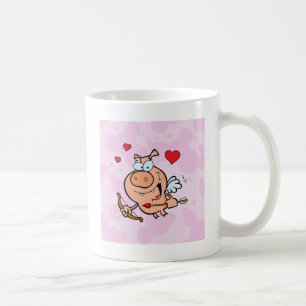 Taza De Café Cerdo volador con arco y flecha