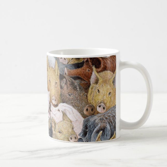 Taza De Café Cerdos a montones (Derecha)