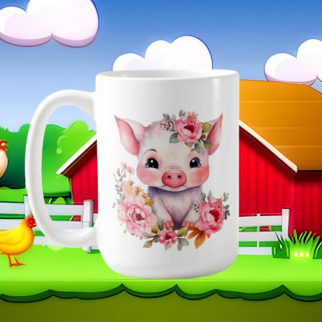 Taza De Café Cerdos cutáneos añaden monograma (Subido por el creador)
