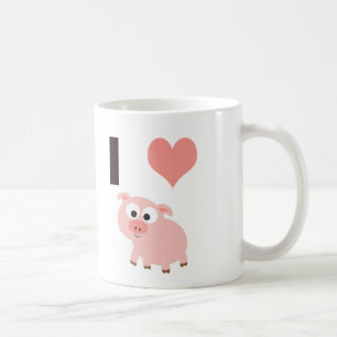 Taza De Café Cerdos de corazón