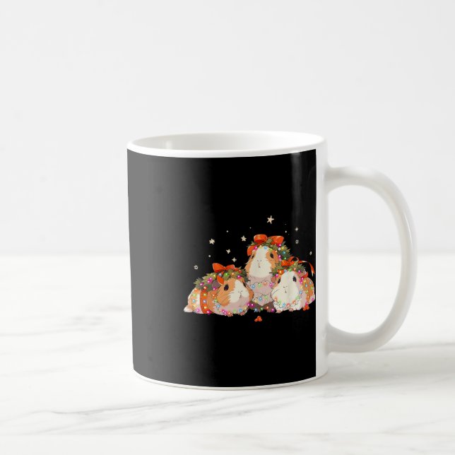 Taza De Café Cerdos De Guinea Enfrentados En Navidades Encenden (Derecha)