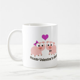 Taza De Café Cerdos de Hoggy Día de San Valentín