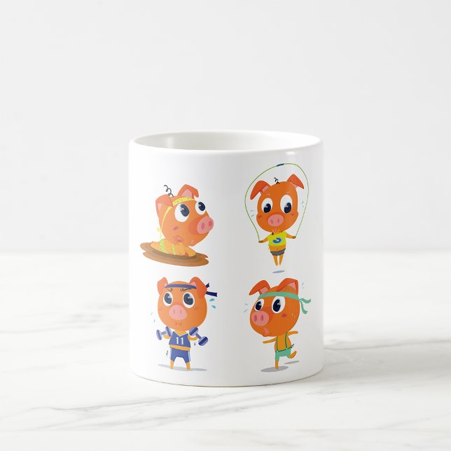 Taza De Café Cerdos trabajando (Subido por el creador)