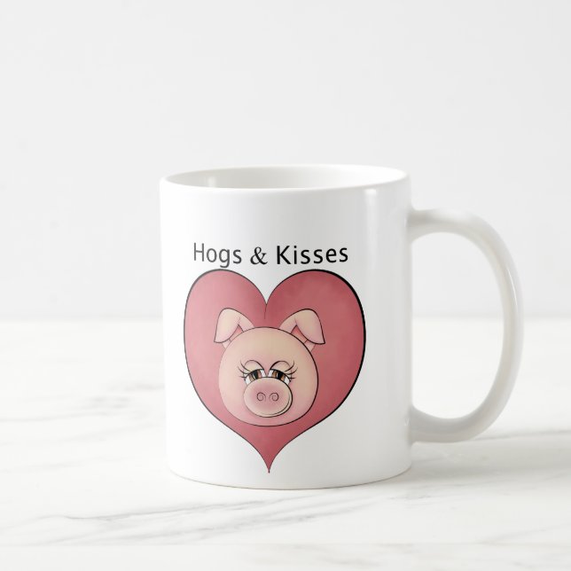 Taza De Café Cerdos y besos (Derecha)