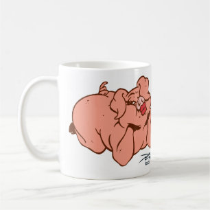 Taza De Café Cerdos y besos