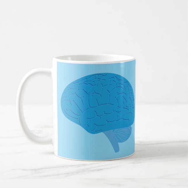 Taza De Café Cerebro Azul (Izquierda)