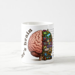 Taza De Café Cerebro de excursionista divertido
