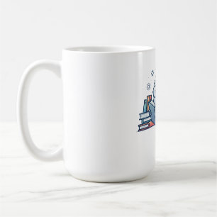 Taza De Café Cerebro de nerd inteligente leyendo libros Gusano 