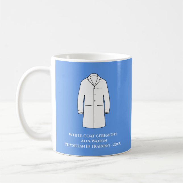 Taza De Café Ceremonia de Abrigo Blanco Médica del médico Keeps (Izquierda)