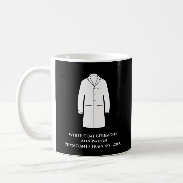 Taza De Café Ceremonia de Abrigo Blanco Médica del médico Keeps (Izquierda)