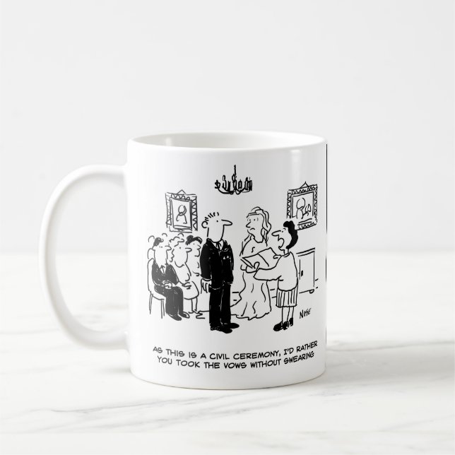 Taza De Café Ceremonia de Bodas civiles en una oficina de regis (Izquierda)