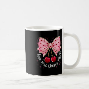 Taza De Café Cereza y lazos adorable cereza te amo cereza mucho