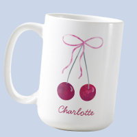Cerezas Cintas y Lazos Acuarela Personalizada