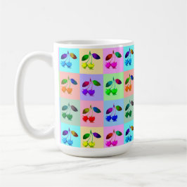 Taza De Café Cerezas coloridas - Arte pop