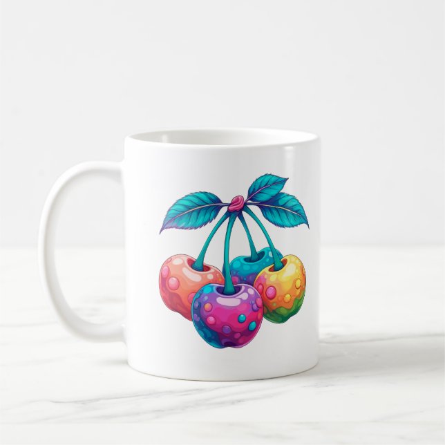 Taza De Café Cerezas de colores (Izquierda)