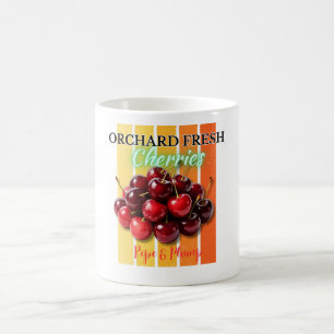 Taza De Café Cerezas frescas de huerto - maduración y plumón