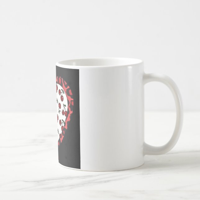 Taza De Café Cerezas RAB Corazón de Estampado de Leopardo Rocka (Derecha)