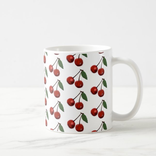 Taza De Café Cerezas rojas brillantes (Derecha)