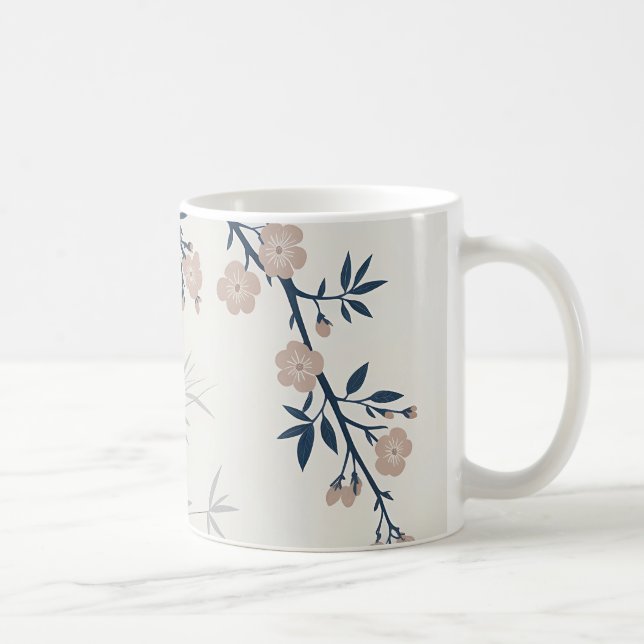 Taza De Café Cerezo Blossom Bamboo Ceramic Mug (Derecha)