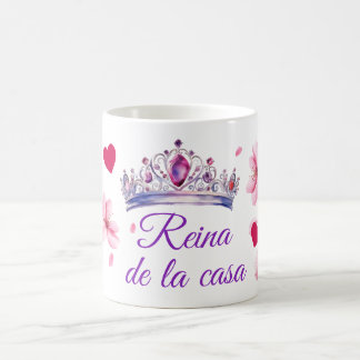 Taza De Café Cerezo en flor, corona, reina de la casa