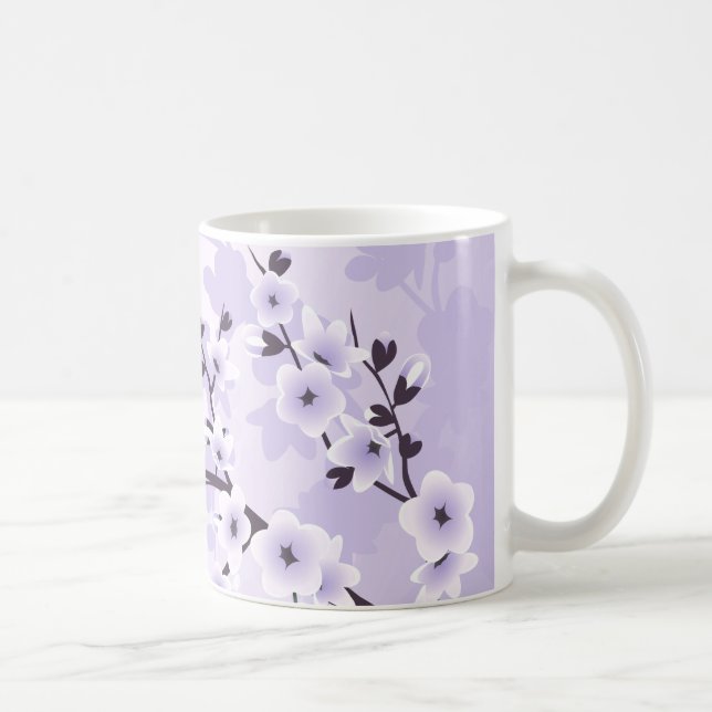 Taza De Café Cerezo en flor morada (Derecha)