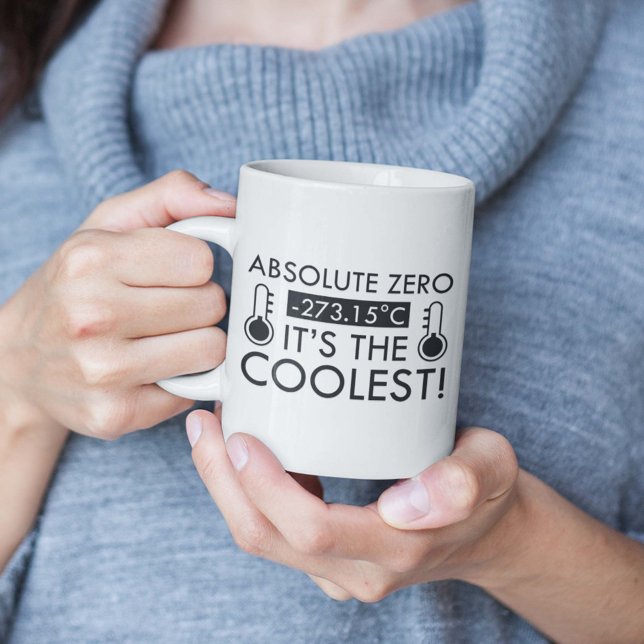 Taza De Café Cero absoluto es el más frío (Absolute Zero It's The Coolest Mug)